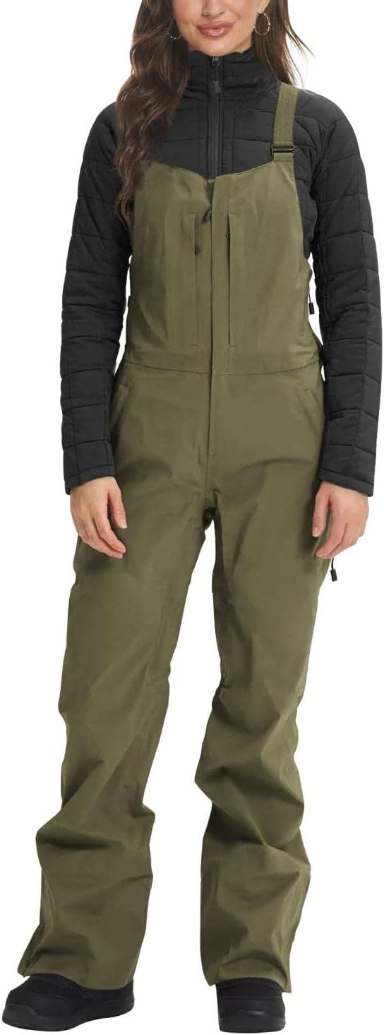 Women's Snow Bibs Insulated Waterproof Ski Bibs Overalls Winter Outdoor Snow Pants