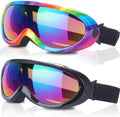Ski Goggles, Pack of 2, Snowboard Goggles for Kids, Boys & Girls, Youth, Men