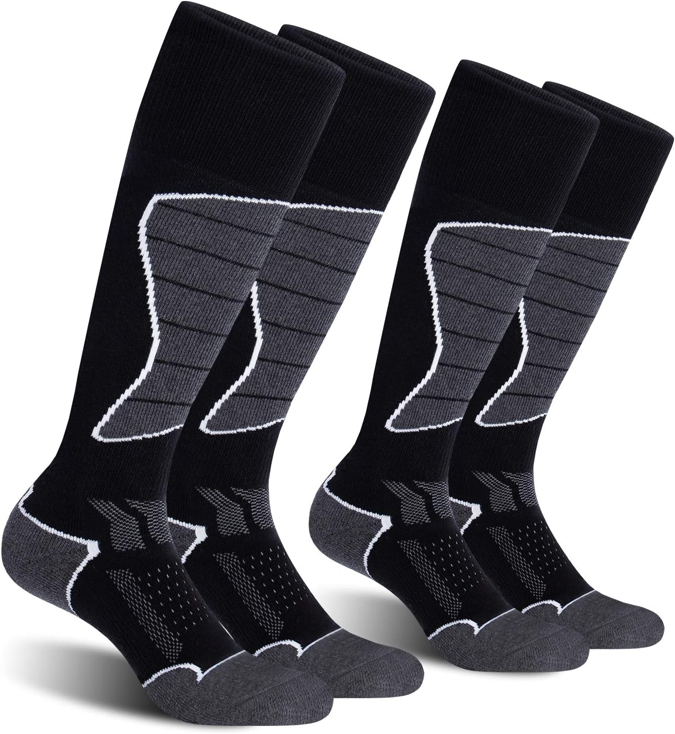 2/3 Pack Women's Wool Ski Socks for Skiing Snowboarding Warm Winter Thermal Socks