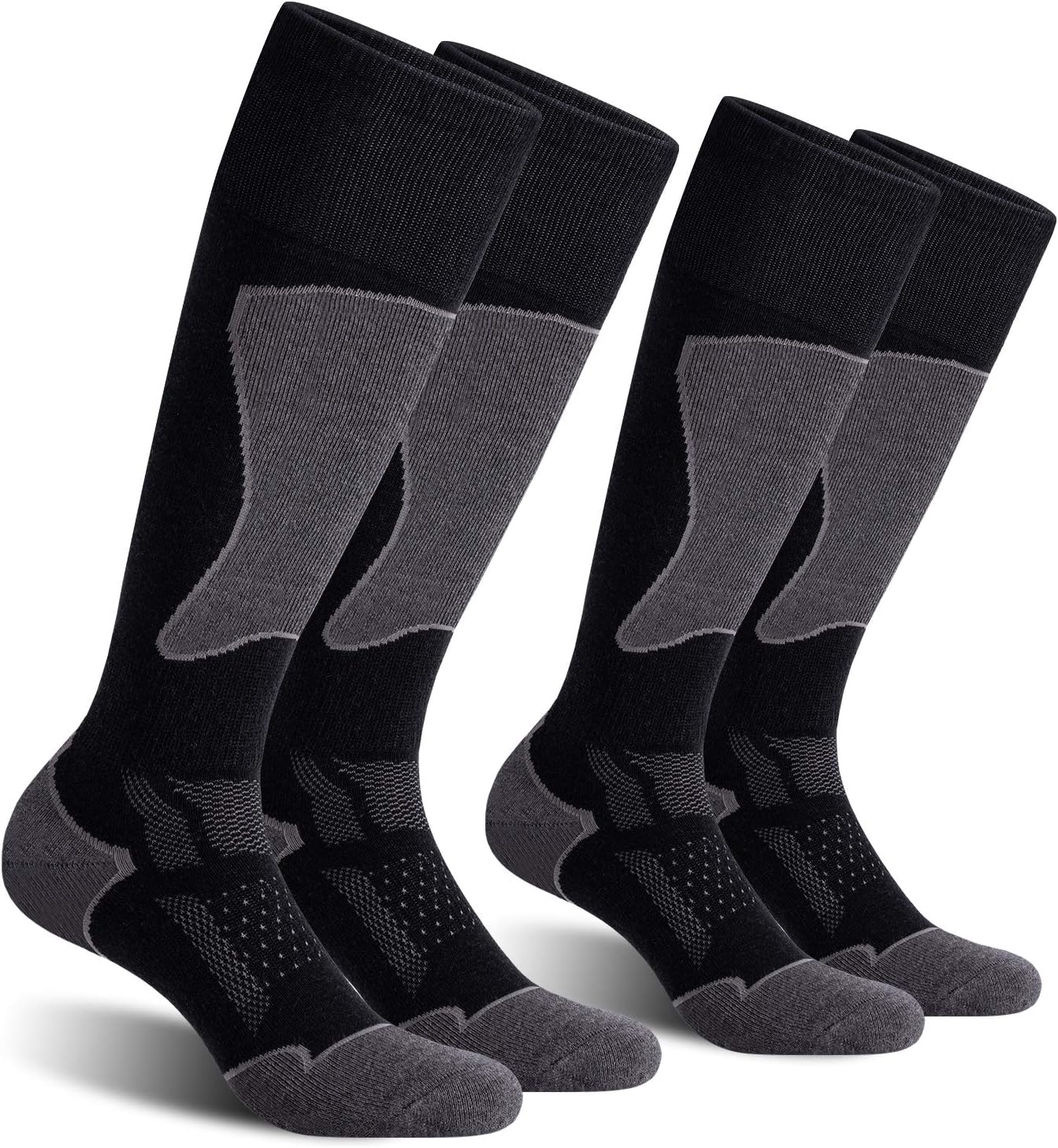 2/3/4 Pack Ski Socks for Men and Women Skiing, Snowboarding, Winter Performance Socks