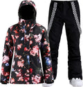 Women's Ski Jackets and Pants Snowboarding Snowsuit Coat Warm Hooded Waterproof Windproof Insulated