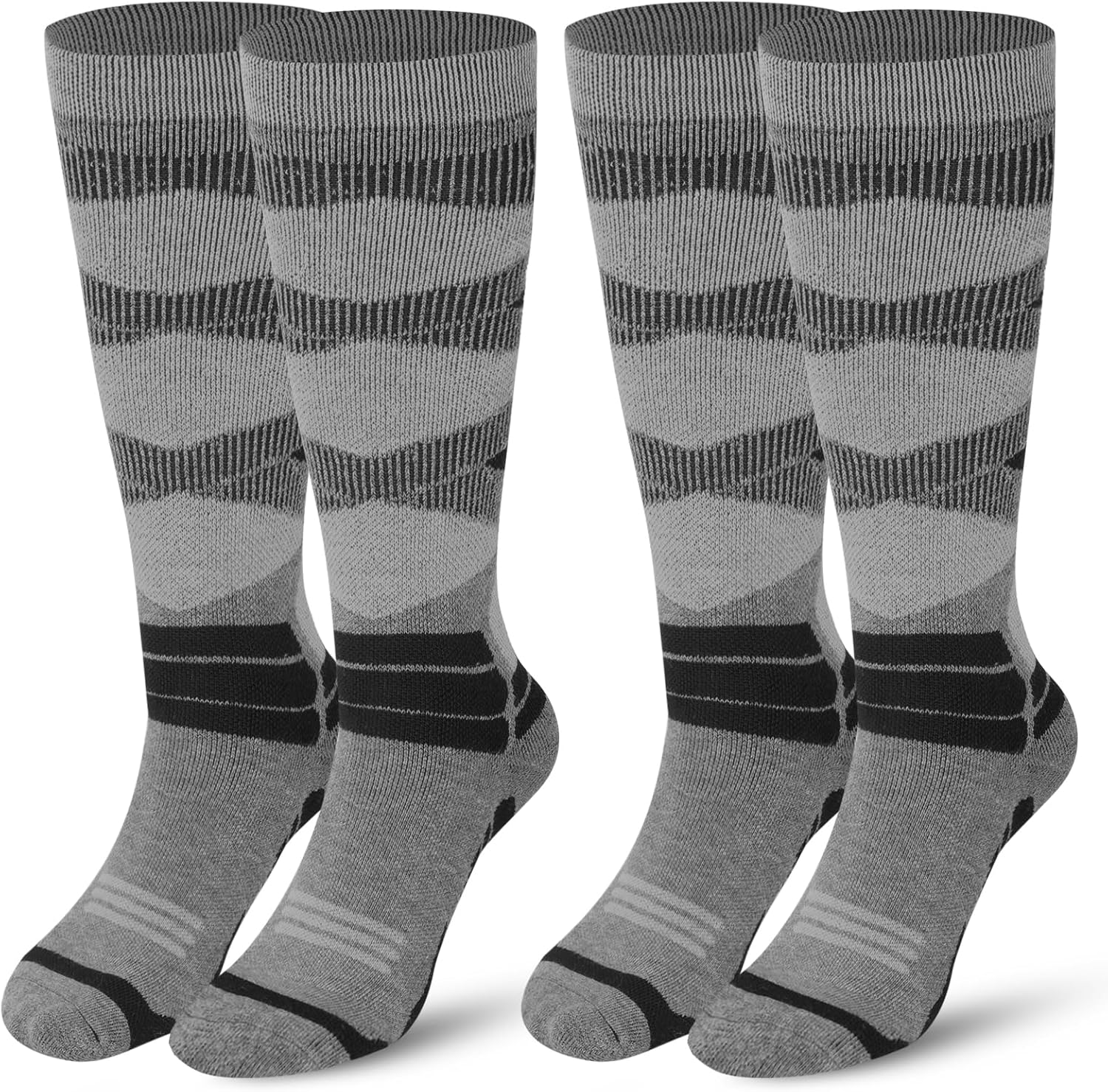 2 Pairs Merino Wool Warm Ski Socks, Winter Thickening Thermal Socks for men and women