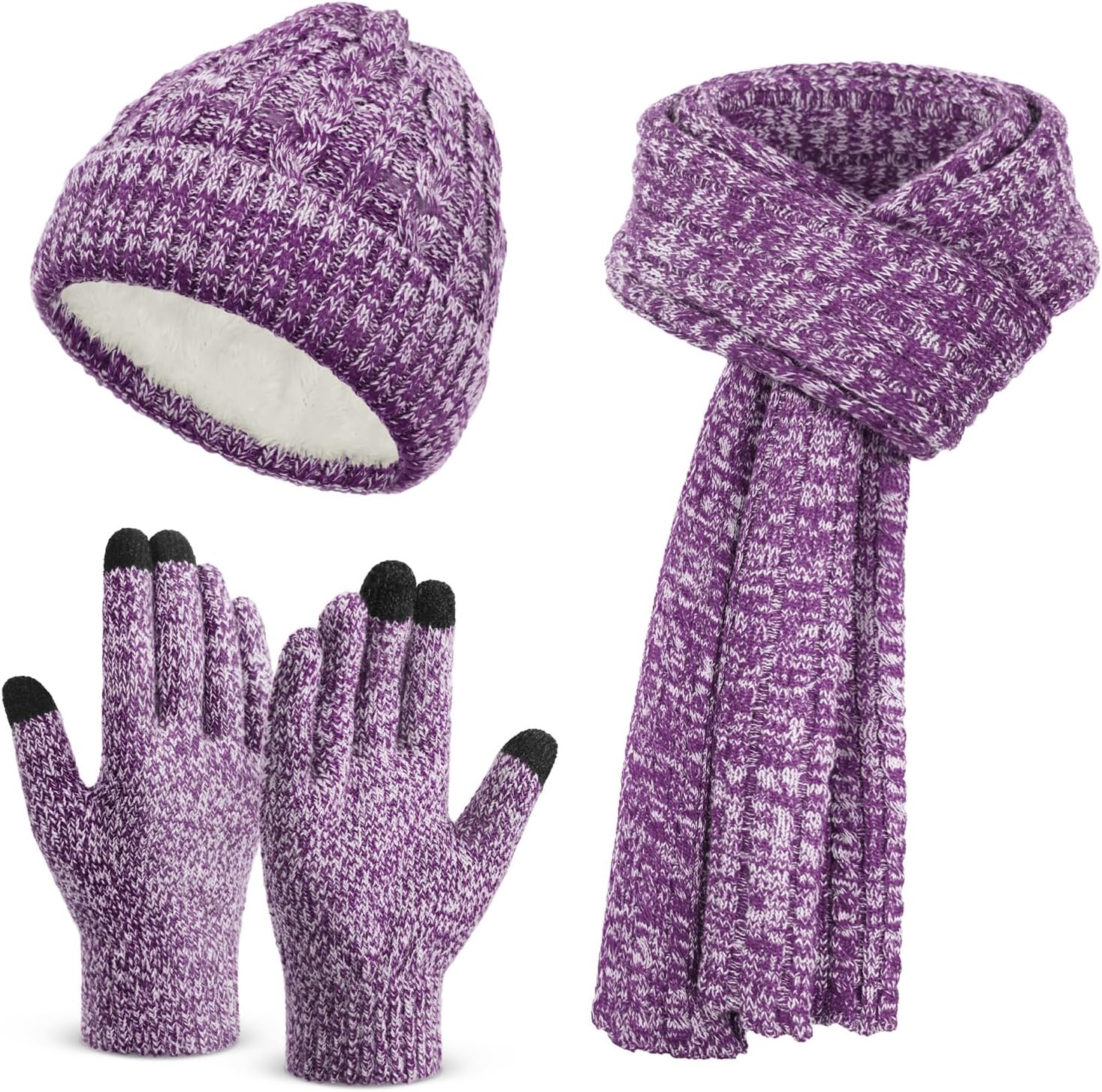 Ski gloves and scarf