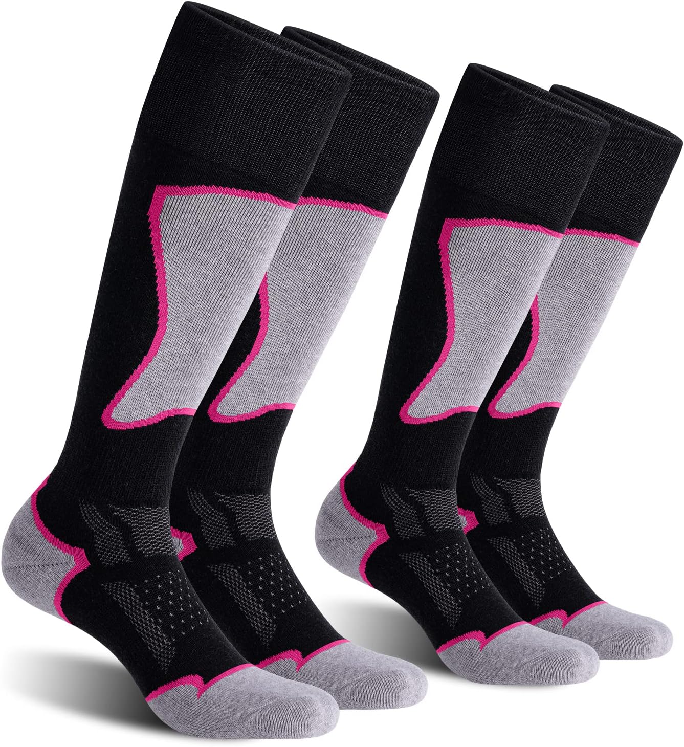 2/3 Pack Women's Wool Ski Socks for Skiing Snowboarding Warm Winter Thermal Socks
