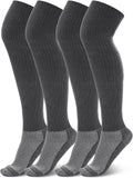 2 Pair Men's Heavyweight Merino Wool Blend Boot Socks over the Knee Thermal Winter Tall Boot Socks for Men